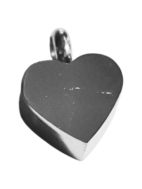 Stainless Steel Charm, Solid 3D heart, 11mm