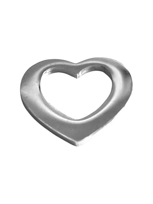 Stainless Steel Charm, Heart, 16mm