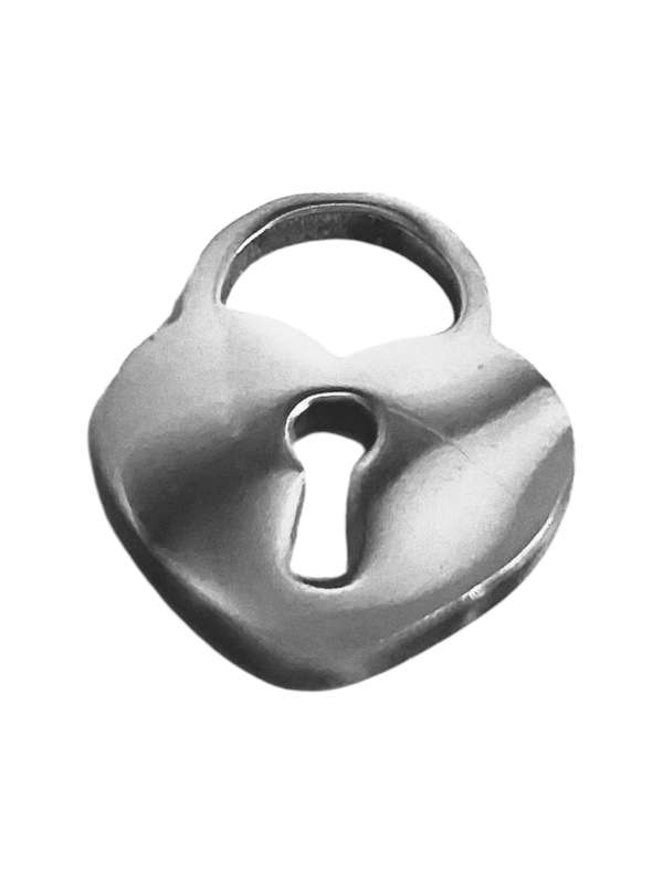Stainless Steel Charm, Lock, 13mm