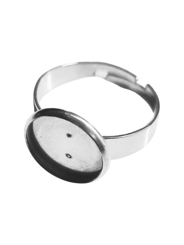Stainless steel adjustable Bezel ring, blank