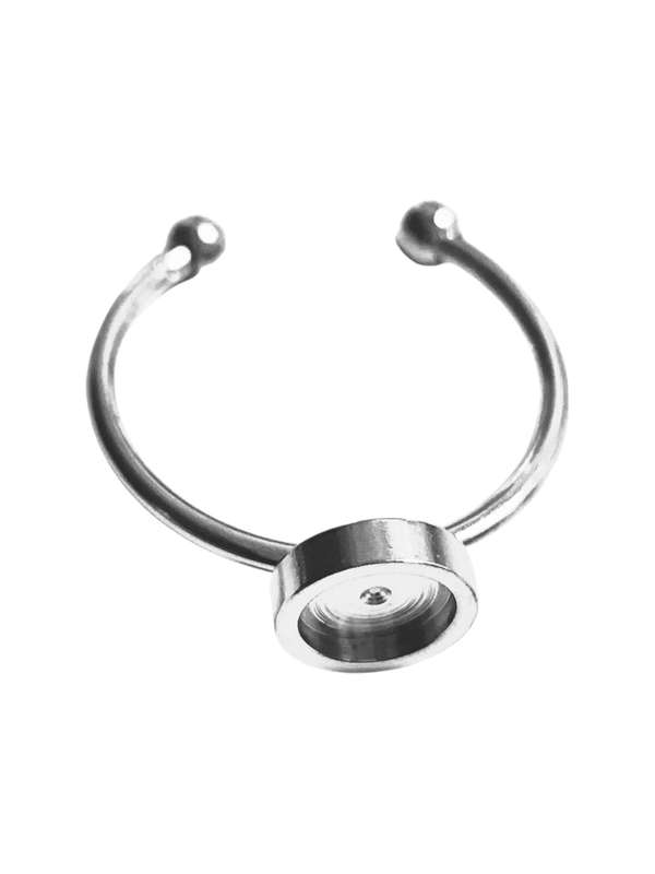 Stainless steel adjustable Bezel ring, Solid blank