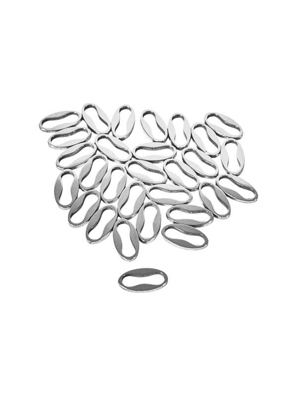 13mm Oval Spacer in Stainless Steel, 80 Pieces