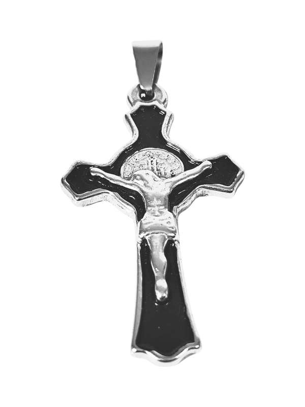 Stainless Steel Pendant, Jesus on the Cross 50mm