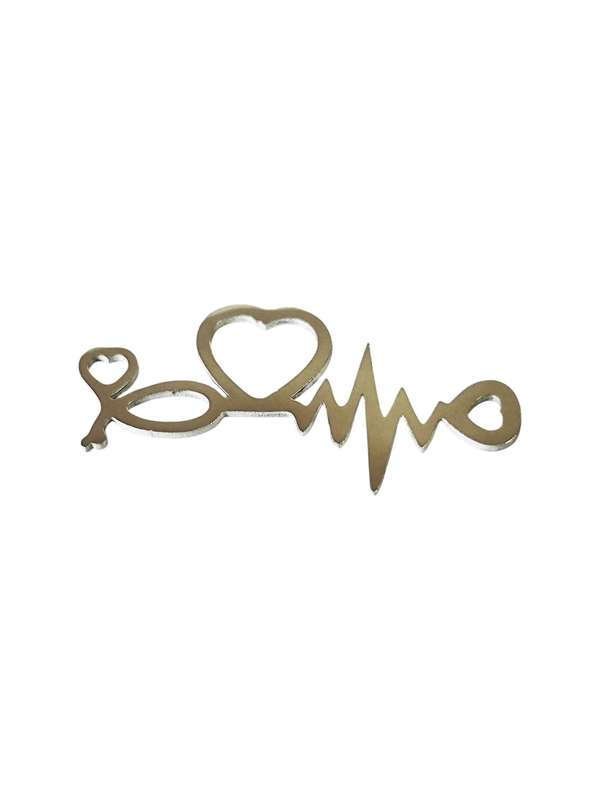 Heart with heartbeat Connector, 30mm