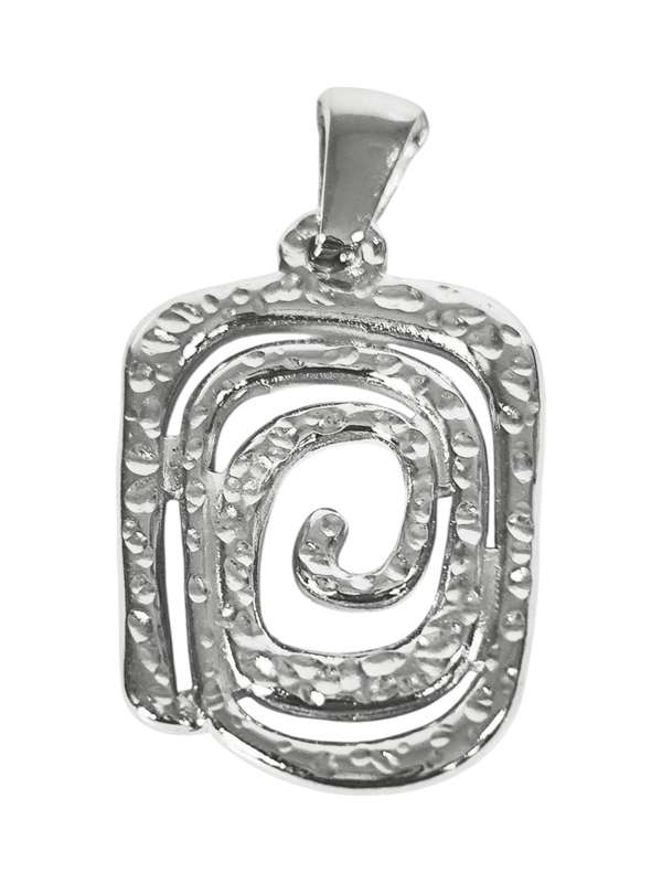 Spiral pendant, stainless steel, 28mm