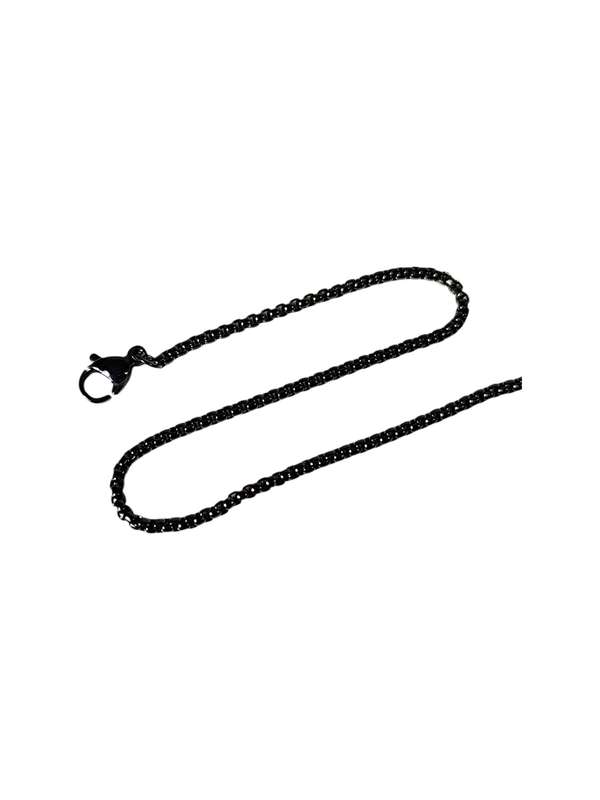 Box chain 1.6mm wide, Stainless steel, 60cm long