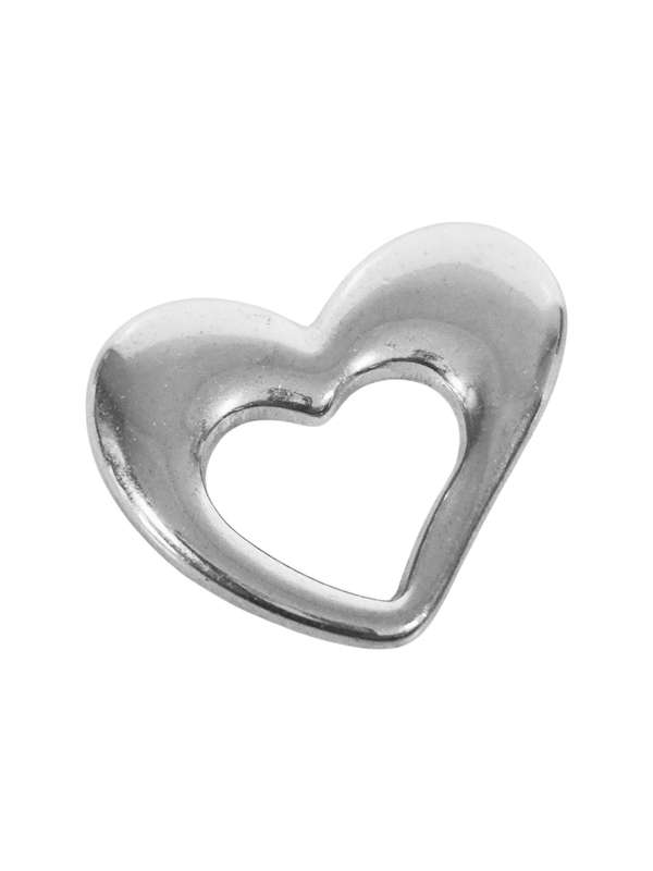 Rounded Heart Pendant in stainless steel, 20mm