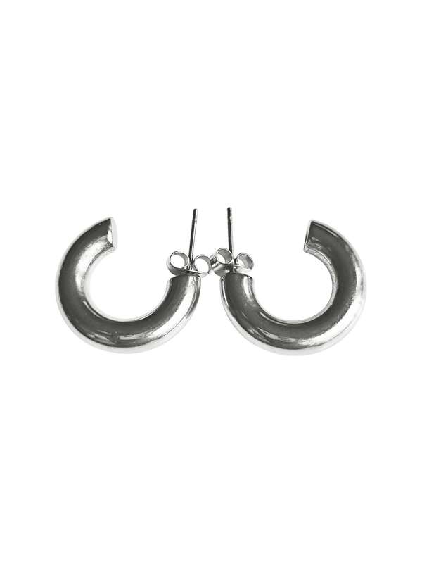 Stainless Steel Hollow Hoop Earring, 21mm