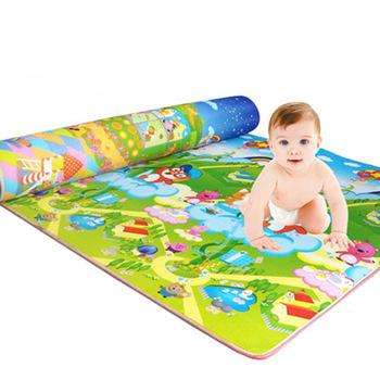 174x147cm Large Kids Crawling Educational Play Mat Double Side Game Soft Foam Play