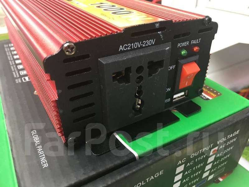 1000Watts 12Volts DC to AC Inverter for Gel, Deep Cycle Batteries