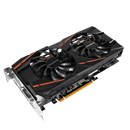 Gigabyte Rx580 Gaming 8gb graphics card - note fans need replacement