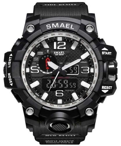 SMAEL Brand Military Sport Watch - Black Silver
