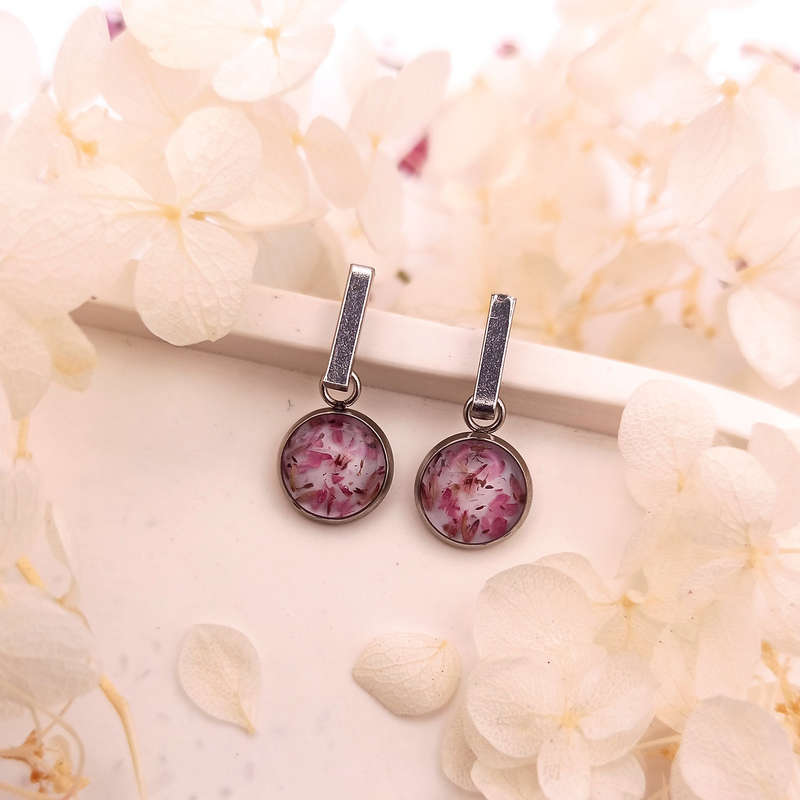 UNIQUE HANDCRAFTED STAINLESS STEEL NECKLACE and EARRINGS: FEATURING THE RARE FYNBOS OF THE CAPE
