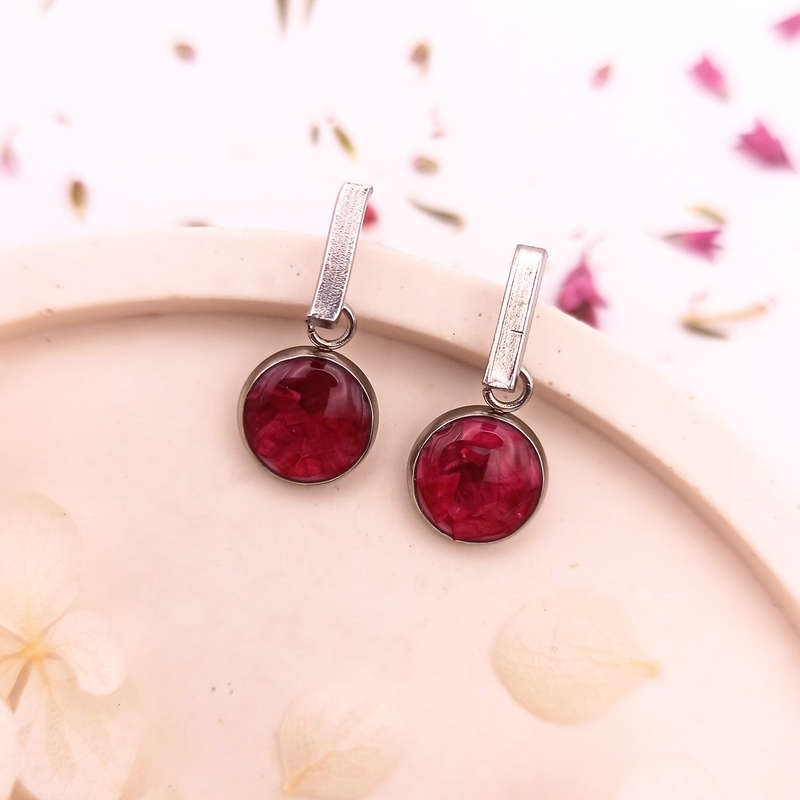 UNIQUE HANDCRAFTED STAINLESS STEEL NECKLACE and EARRINGS: FEATURING THE RARE FYNBOS OF THE CAPE