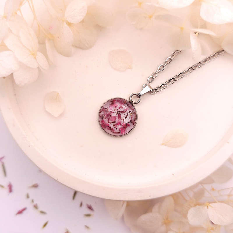 UNIQUE HANDCRAFTED STAINLESS STEEL NECKLACE and EARRINGS: FEATURING THE RARE FYNBOS OF THE CAPE