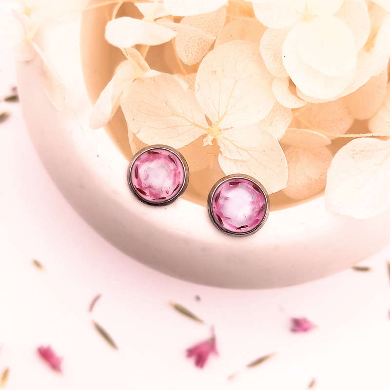 UNIQUE EARRING ONE OF A KIND FEATURING THE RARE FYNBOS OF THE CAPE - SURGICAL STAINLESS STEEL
