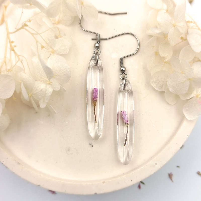 UNIQUE HANDCRAFTED STAINLESS STEEL EARRINGS: FEATURING THE RARE FYNBOS OF THE CAPE