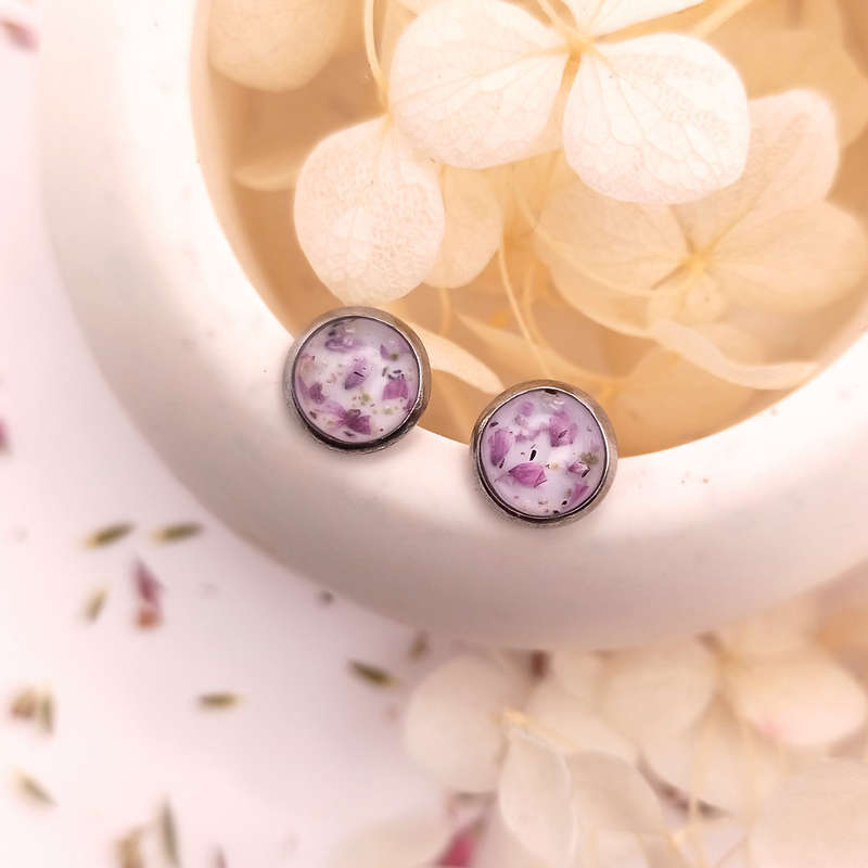 UNIQUE EARRING ONE OF A KIND FEATURING THE RARE FYNBOS OF THE CAPE - SURGICAL STAINLESS STEEL