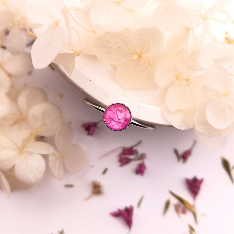 UNIQUE RING ONE OF A KIND FEATURING THE RARE FYNBOS OF THE CAPE - SURGICAL STAINLESS STEEL