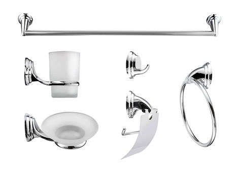 Kessler Bathroom Accessory Set 6-Piece Stainless Steel Chrome |Matte Black |Gold