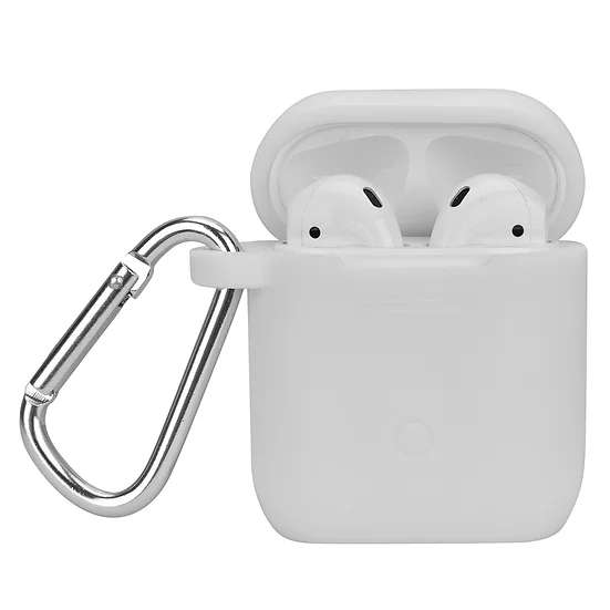 Airpods Silicone Case + Steel Carabiner Hook (Apple and TWS compatible*)