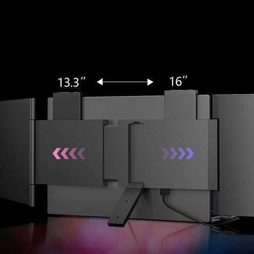 Triple Laptop Screen Extender, 14âEUR Full HD 1080P Portable Monitor for 13âEURoe-16âEUR