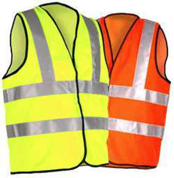 Carbon Safety Reflector Vest Green | Orange
