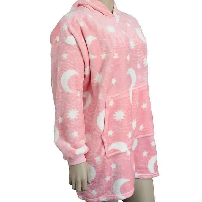 Kytsch Glow In The Dark Hoodie for Adults Pink