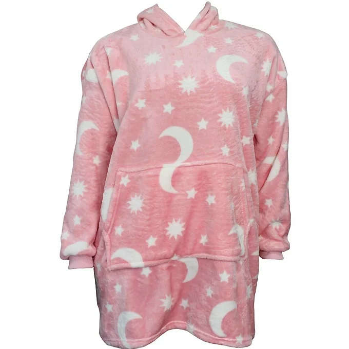Kytsch Glow In The Dark Hoodie for Adults Pink