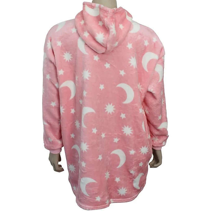 Kytsch Glow In The Dark Hoodie for Adults Pink