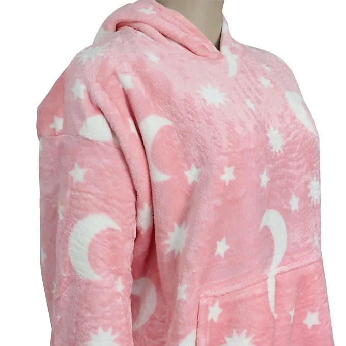 Kytsch Glow In The Dark Hoodie for Adults Pink