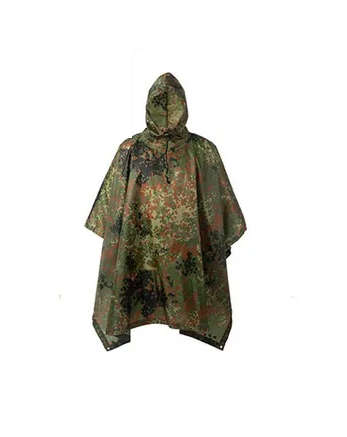 Camouflage Poncho -Raincoat #7