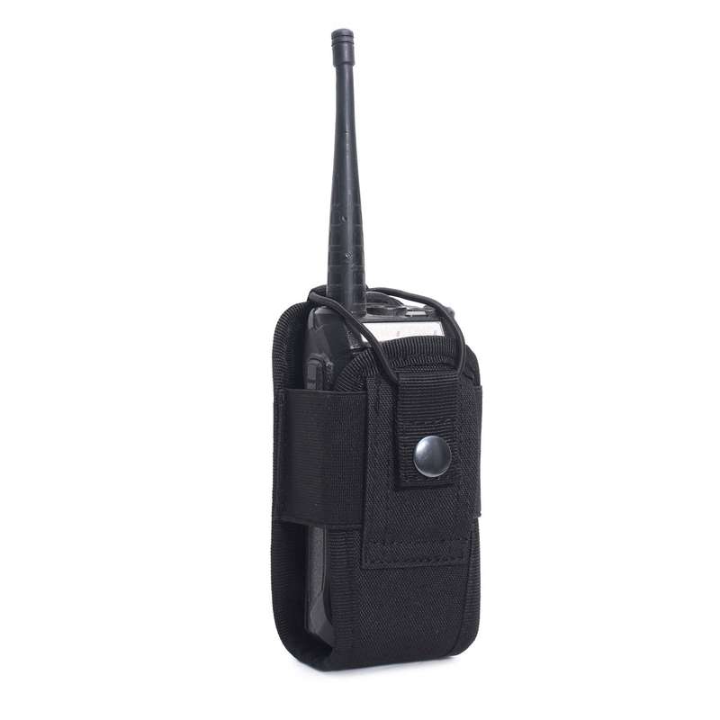 Military Bag Portable Tactical Molle Radio Pouch Walkie Talkie Holder pouch - BLACK