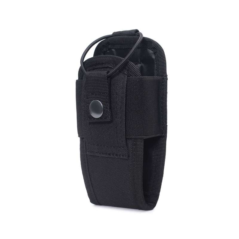 Military Bag Portable Tactical Molle Radio Pouch Walkie Talkie Holder pouch - BLACK