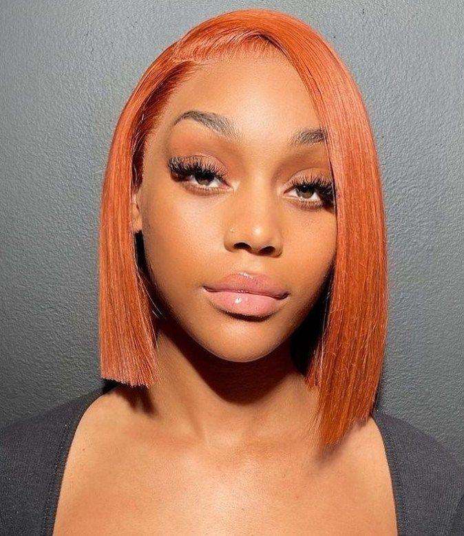 13x4 Orange bob wigs