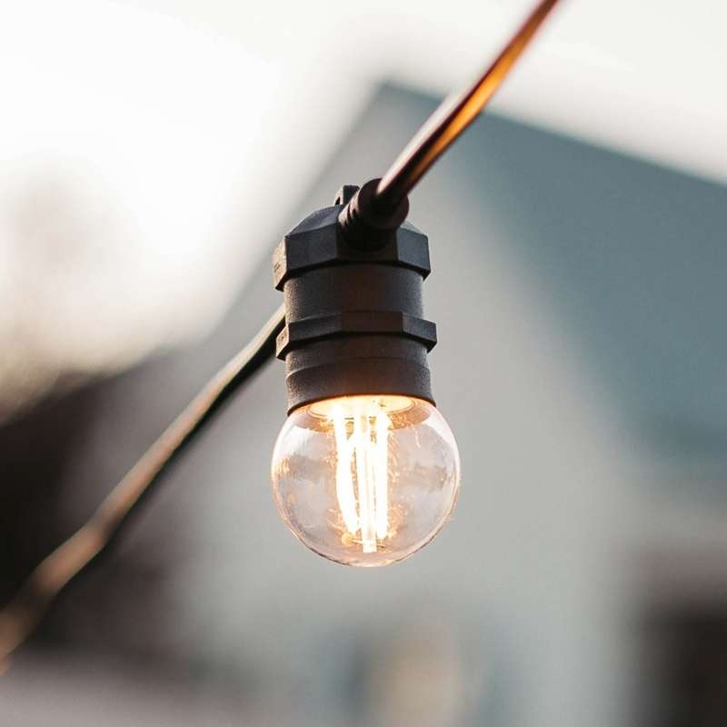 10m Warm White 10 LED Festoon Retro Bulb String Lights