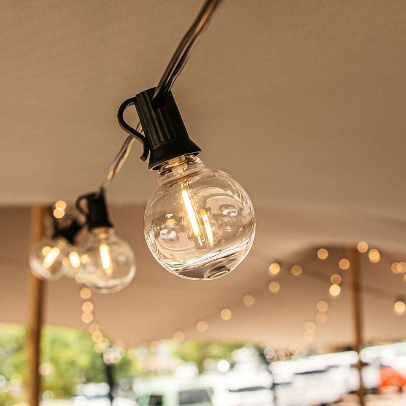 20m Warm White 50 Globe LED Bulbs String Lights