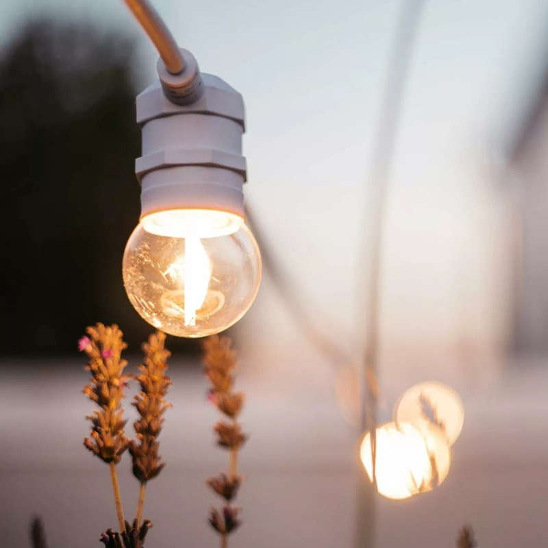 10m 10 LED Festoon Retro Bulb White String Lights