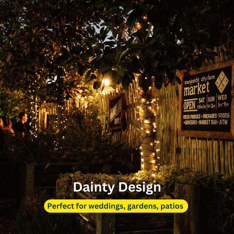 20m Solar 200 LED Fairy Lights