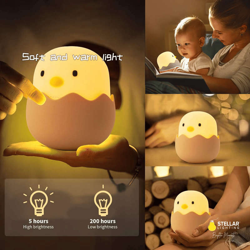 Kids Egg Night Light (Soft, Silicone & Colour-Changing)