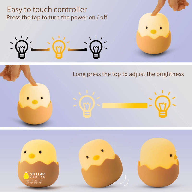Kids Egg Night Light (Soft, Silicone & Colour-Changing)