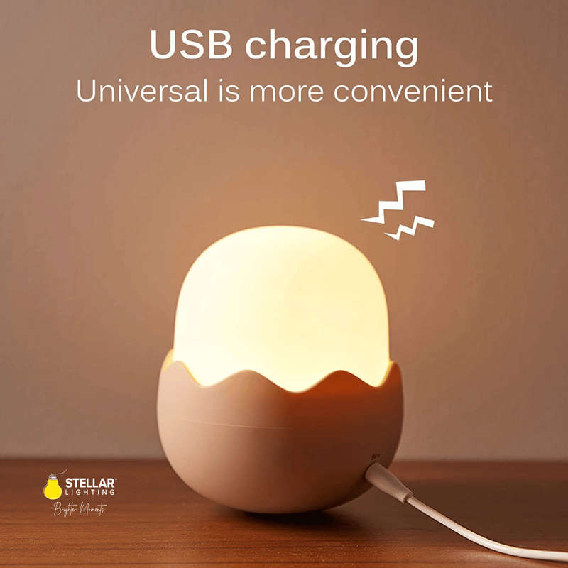 Kids Egg Night Light (Soft, Silicone & Colour-Changing)