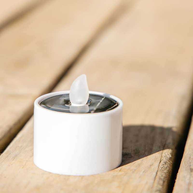 Solar Tea Lights Rechargeable LED Flameless Candle 6 Pack