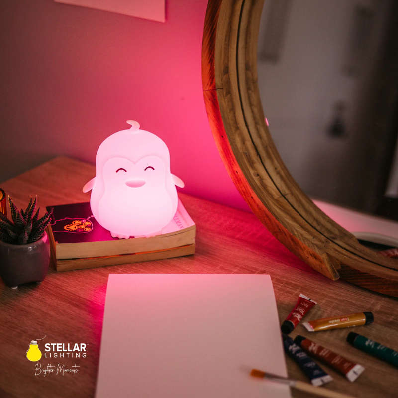 Kids Penguin Night Light (Soft, Silicone & Colour-Changing)