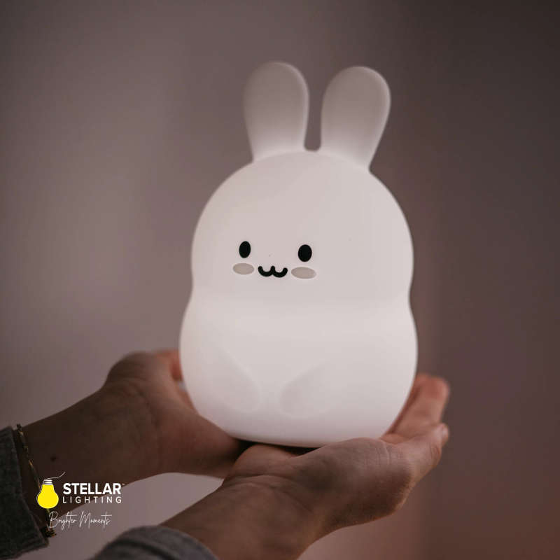 Kids Bunny Night Light (Soft, Silicone & Colour-Changing)