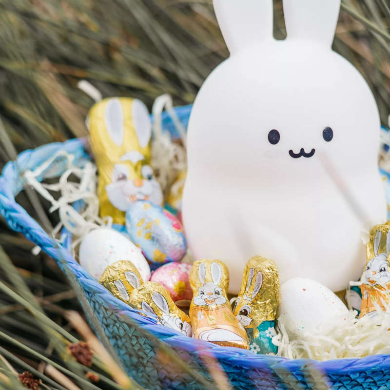 Kids Bunny Night Light (Soft, Silicone & Colour-Changing)