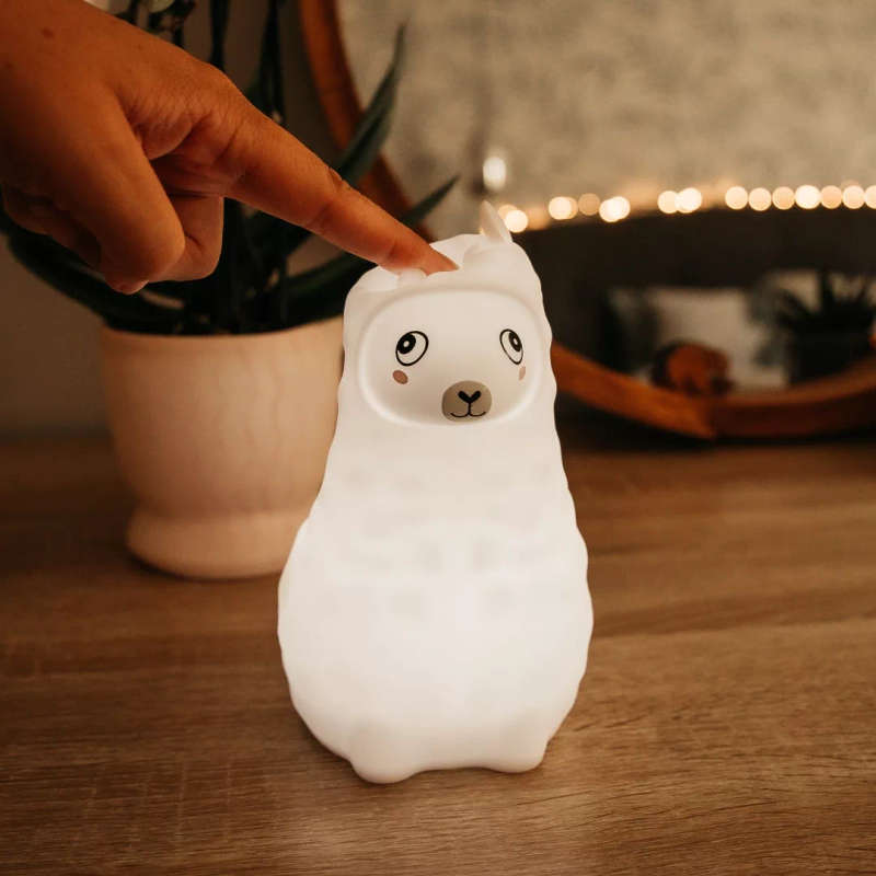 Kids Llama Night Light (Soft, Silicone & Colour-Changing)