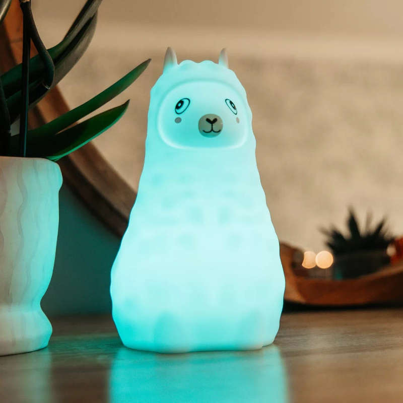 Kids Llama Night Light (Soft, Silicone & Colour-Changing)