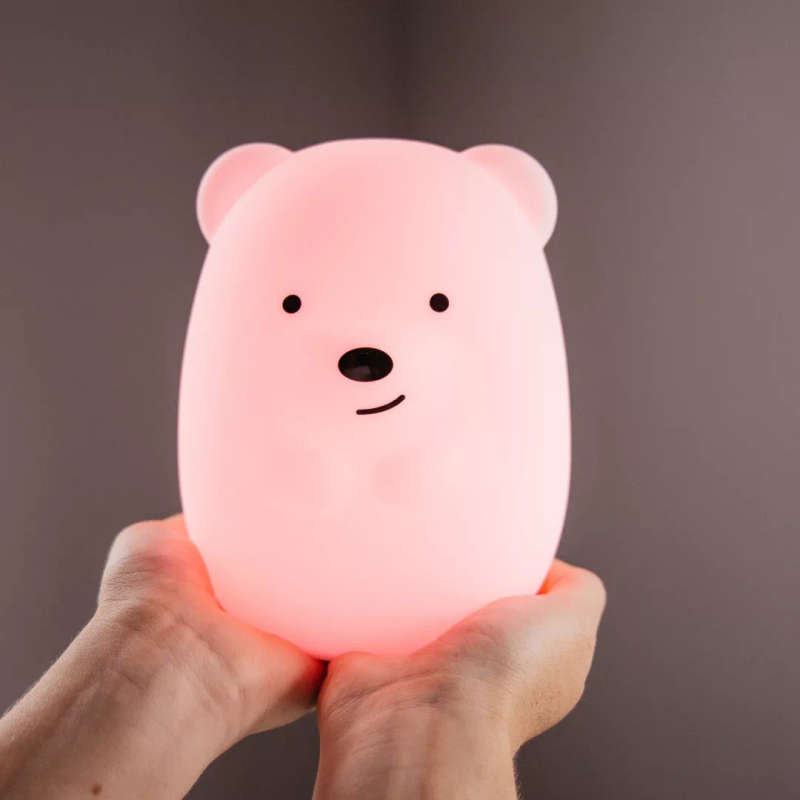 Kids Bear Night Light (Soft, Silicone & Colour-Changing)