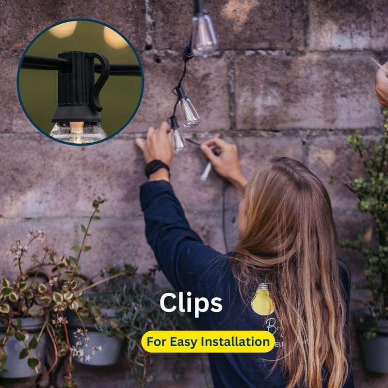 10m Solar Powered 25 Vintage LED Bulb String Lights